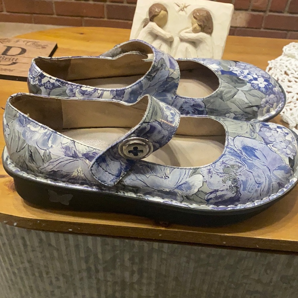 Alegria size 38 slightly used blues, grays white